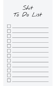 To Do List Notepad: Shit To Do List, Checklist, Task Planner for Grocery Shopping, Planning, Organizing (Funny Quotes) - Get List Done