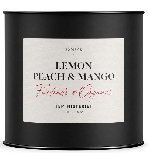 Cutie ceai rooibos: Fairtrade and Organic. Lemon Peach Mango