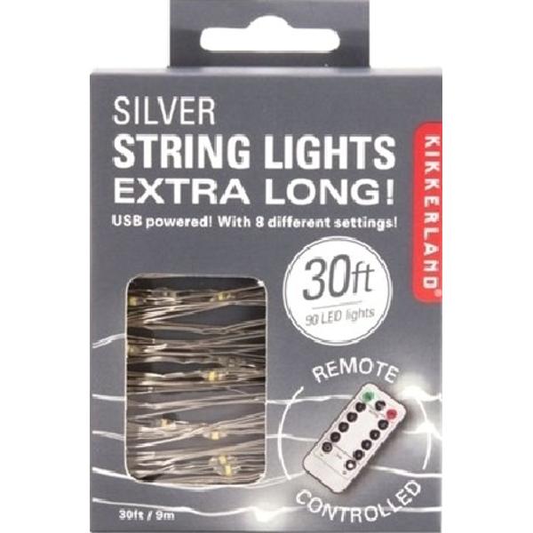 Instalatie decorativa. Silver String Lights Extra Long