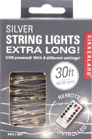 Instalatie decorativa. Silver String Lights Extra Long