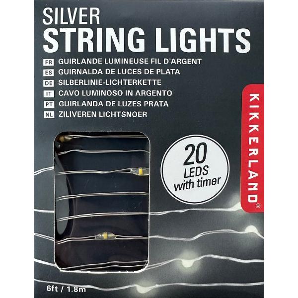 Instalatie decorativa. Silver String Lights