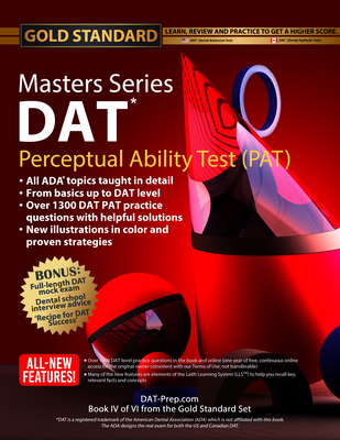 DAT Masters Series Perceptual Ability Test (Pat): Strategies and Practice for the Dental Admission Test Pat, Dental School Interview Advice by Gold St - Brett Ferdinand