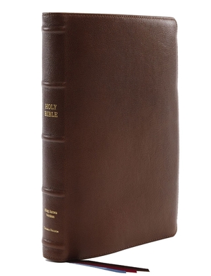 Kjv, Reference Bible, Center-Column Giant Print, Premium Goatskin Leather, Brown, Premier Collection, Comfort Print - Thomas Nelson