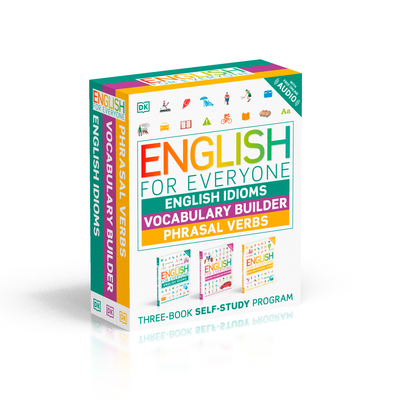 English for Everyone English Idioms, Vocabulary Builder, Phrasal Verbs 3 Book Box Set - Dk