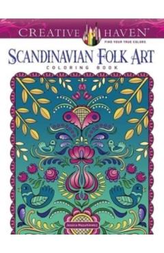 Creative Haven Scandinavian Folk Art Coloring Book - Jessica Mazurkiewicz