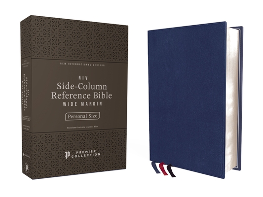 Niv, Journal the Word Bible, Double-Column, Cloth Over Board, Navy Floral, Red Letter, Comfort Print: Reflect, Take Notes, or Create Art Next to Your - Zondervan