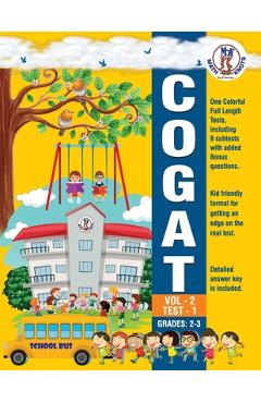 Coperta cărții 'CogAT Form 7 Vol 2 - TEST - 1 - Gowri Vemuri'