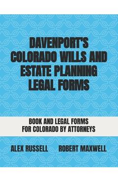 Poza produsului Davenport's Colorado Wills And Estate Planning Legal Forms - Robert Maxwell
