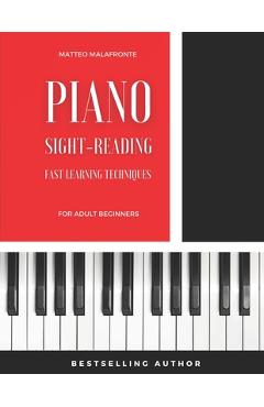 Coperta cărții 'Piano Sight-Reading for Adult Beginners: Fast Learning Techniques (Level 1) - Rebecca Gentile'