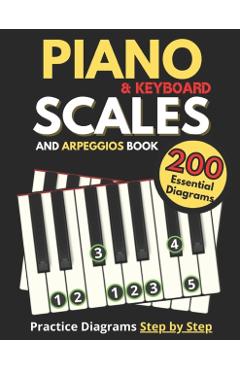 Piano & Keyboard Scales and Arpeggios Book, Practice Diagrams Step by Step: Fundamentals of Piano Practices, All the Major, Minor (Pentatonic, Blues a - Peter Music Publishing