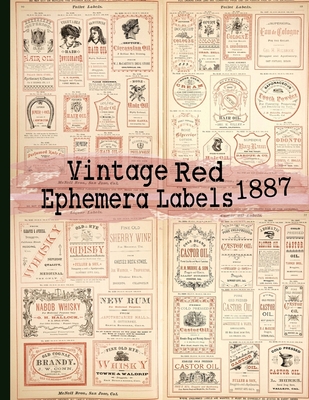 Vintage Red Ephemera Labels 1887: Vintage Labels Ephemera Series - C. Anders
