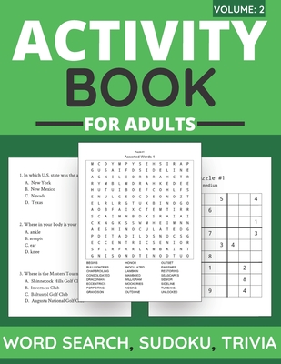 Activity Book For Adults - Word Search, Sudoku, Trivia: 100+ Large-Print Puzzles For Adults & Seniors (Volume: 2) - Funafter Books