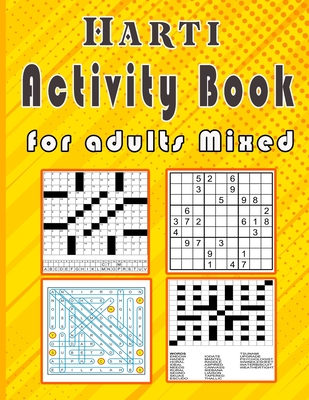 Harti Activity book for adults Mixed: Puzzle book mixed ! Soduko, word search, CodeWord and word Fill In / 8,5