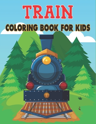 Coperta cărții 'Train Coloring Book For Kids: Amazing 50 Train Designs - Rr Publications'