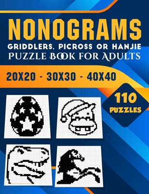 Nonogram Puzzle Books for Adults: Hanjie Picross Griddlers Puzzles Book - 110 Puzzles Easy to Hard - Mohammed Kasmi
