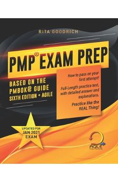 Coperta cărții 'PMP Exam Prep: How to Pass on Your First Attempt! (Based on the PMBOK(R) Guide Sixth Edition). Updated for Jan 2021'