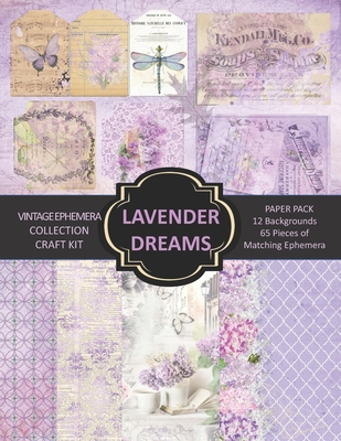 Lavender Dreams Vintage Ephemera Craft Kit: Paper Pack for Scrapbooking, Card Making, Decoupage, or Mixed Media Arts. - The Handmade Attic