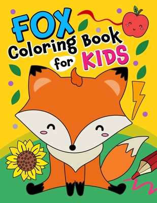 Coperta cărții 'Fox Coloring Book for kids - Pink Rose Press'