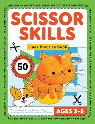 Scissor Skills Lines: Fun Scissor Skills Activity Pad, 50 Cutting Worksheets for Kids Ages 3-5 - Stars And Beyond Ultd