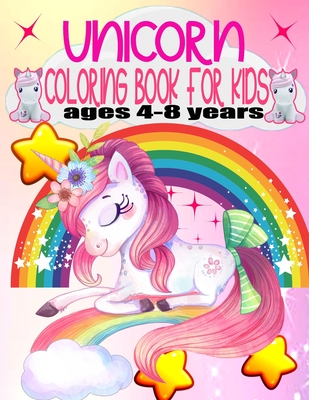 unicorn coloring book for kids ages 4-8 years (US Edition): A children's coloring book and activity pages for 4-8 year old kids. For home or travel - Coloring Book