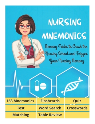 NURSING MNEMONICS - 163 Mnemonics, Flashcards, Quiz, Test, Word Search, Crosswords, Matching, Table Review: Best Help Studying for NCLEX, Memory Trick - David Fletcher