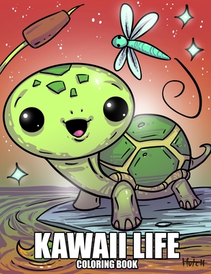 Coperta cărții 'Kawaii Life Coloring Book: A Stress Free Coloring Book For Kids - Kenneth Hutcheson'