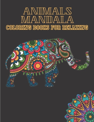 Animal mandala coloring books for relaxing: A coloring book with Lions, Butterfly, Horse, Cats, Dogs, Fish, Wolf, and many more! (Animals with Mandala - Blue Island
