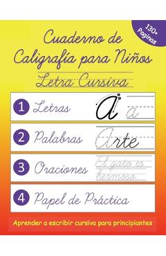 Cuaderno de Caligrafía para Niños - Escribir Letra Cursiva en Español