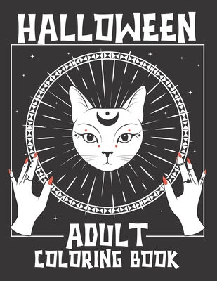 Halloween Adult coloring book: Awesome design 50+ spooky coloring pages filled with monsters, witches, pumpkin, haunted house cats snack and more for - Smas Activity