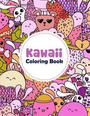 Coperta cărții 'Kawaii Coloring Book: Kawaii Coloring Book For Toddlers, Kawaii Coloring Books For Girls - Marcelo Nicolas'