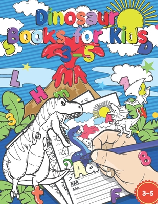 Dinosaur Books For Kids 3-5: Handwriting Practice Book for Kids, Tracing Letters and Numbers for Preschool, Coloring Activity Pages, Gift Idea for - Hellen's Paperheart