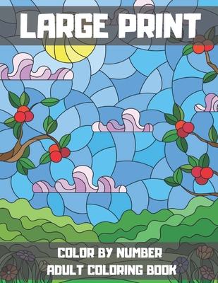 Large Print Color By Number Adult Coloring Book: Guided coloring for creative relaxation and make fun. - Blue Sea Publishing House