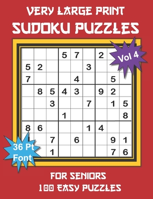 Very Large Print Sudoku Puzzles for Seniors: 100 Easy Sudoku for Adults: One Extra Large Print Puzzle Per Page and Space for Working Out the Answers, - Youdosudo