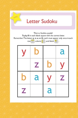 letter suduko: mini sudoko with letters -Brain Games Book for kids - Logic Games For kids - Ibtch Art