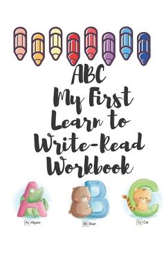 Poza produsului ABC My First Learn to Write-Read Workbook: An Activity Book for Toddlers and Preschool Kids to Learn the English Alphabet Letters from A to z, books f - Navy Floral Edditionri