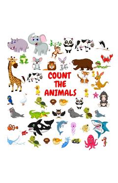 Poza produsului Count The Animals: Activity Puzzle Book Gift for Kids 2-5 Year Olds- Fun Animals Pictures for Preschoolers - Happy Press