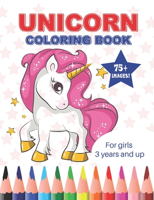 Unicorn Coloring Book: For Girls 3 Years And Up, 120 pages 8.5x11 Page Size, I am 3 and Confident, Brave & Beautiful Girls, Great Gift for Gi - Hamzah Qwasme