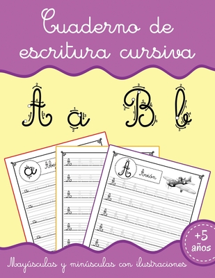 Cuaderno de escritura cursiva: Aprender a escribir Letras para niños 5 años - Aprendiendo a repasar letras minúsculas y mayúsculas del alfabeto - Lib - Little Learner