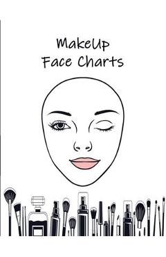 Poza produsului MakeUp Face Charts: Paper Practice Face Charts For Makeup Artists - Black Lotus Print
