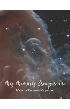 Poza produsului My Memory Escapes Me Website Password Recorder: Hubble Outer Space Horsehead Nebula Night Sky Cover Track Site Login Account Information - Gifted Life Co