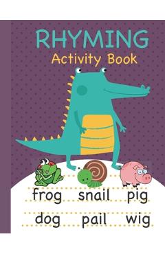 Coperta cărții 'Rhyming Activity Book: Rhyming Book for Preschool and Kindergarten with Rhyming Pictures, Rhyming Matching Games'
