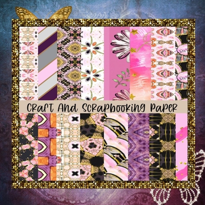 Craft And Scrapbooking Paper: Pink, Brass, Purple Geometric and Watercolor Designs - 8 x 8 Inch Double-Sided Patterns - 20 Pages, 40 Designs for Scr - Designs Ina