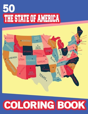 50 The State of America Coloring books: National parks of the usa childrens book States activity book maps - Margarita Anna Press Publishing