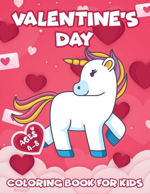 Valentine's Day Coloring Book For Kids: Cute Animals Coloring Book For Kids, Toddlers Books Ages 4-8 (Valentine's gift For Kids 2-4) - Red Publication