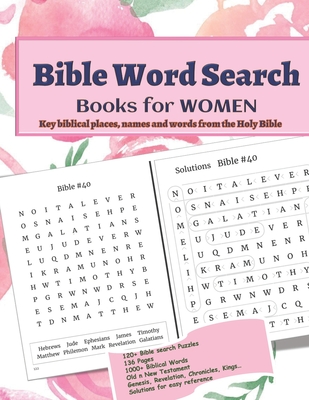 Bible Word Search Books for WOMEN: Large Print - BIBLE Word Puzzle Activity book with solutions - Collection of 1000+ Key Biblical names and places fr - Mamma Margaret