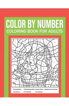 Coperta cărții 'Color By Number Coloring Book For Adults: Stress Relieving And Relaxing Designs! - Dylan Meyer'