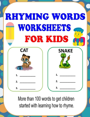 Rhyming Words Worksheets: Rhyming Words Activities For Kids, Learn How To Rhyme With This Rhyming Workbooks For Kindergarten, Preschoolers And 1 - Lamaa Bom