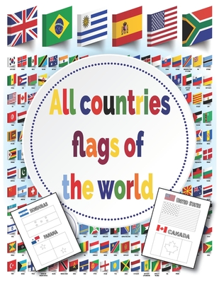 All Countries Flags of The World: Coloring Book - With color guides - Flags Around the world - Oudra Luxury Art