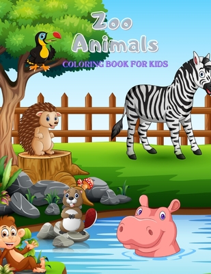 Zoo Animals - Coloring Book: 100 Coloring Pages For Kids Ages 4-8 - Fiona Abbott