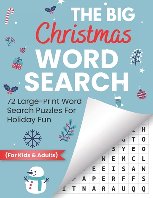The Big Christmas Word Search: 72 Large-Print Word Search Puzzles For Holiday Fun (For Kids & Adults) - The Joke Station
